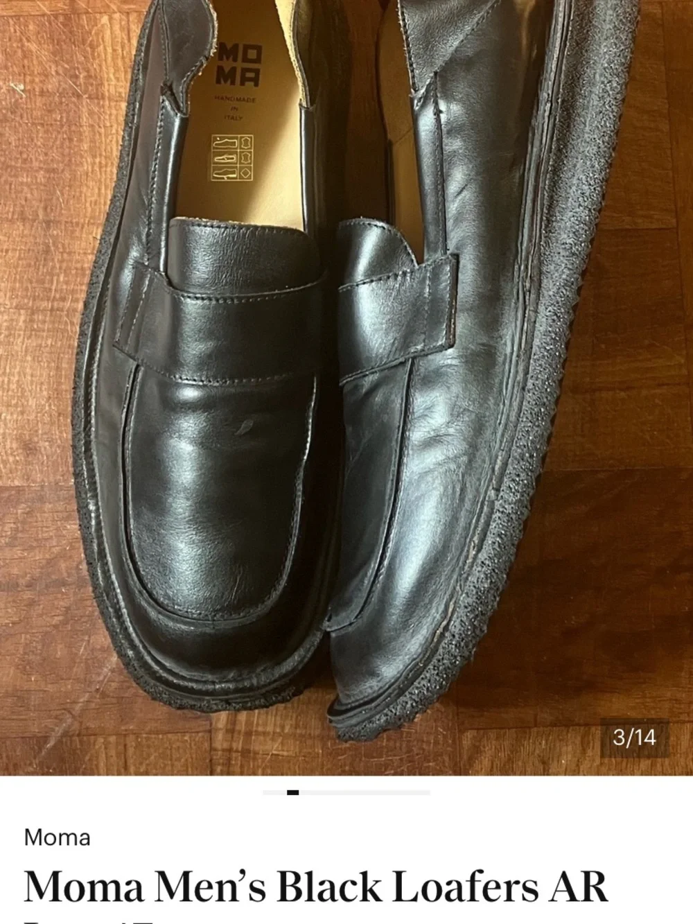 Moma Mens Black Loafer Ar Lux 43